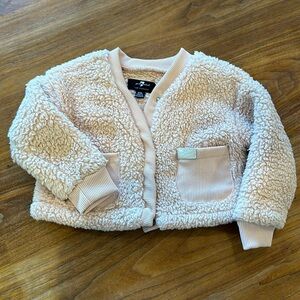 Seven dusty pink Sherpa jacket - size 12 M